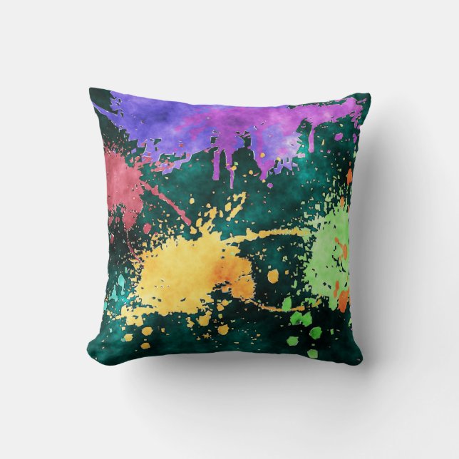 PAINT SPLATTERS Pillow (Front)