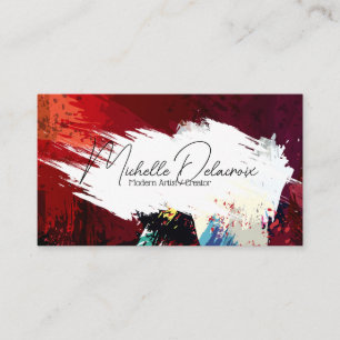 Paint Stroke and Texture   Creative Art Business Card