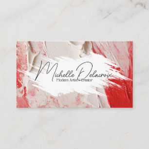 Paint Stroke and Texture   Creative Artistic Business Card