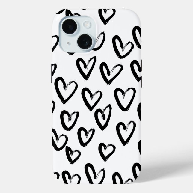 Paint Stroke Heart Pattern Case-Mate iPhone Case (Back)