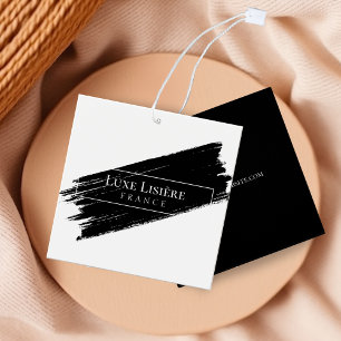 PAINT Stroke modern black and white Hang Tags