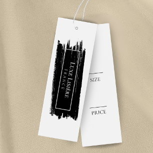 PAINT Stroke modern black & white Size Price Tags