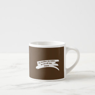 Paint Stroke Wipe Peace Message Espresso Cup