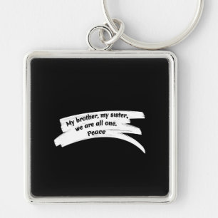 Paint Stroke Wipe Peace Message Key Ring