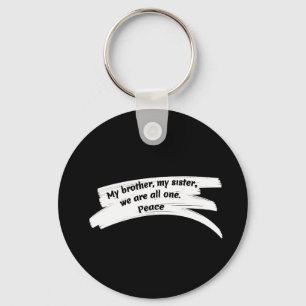 Paint Stroke Wipe Peace Message Key Ring