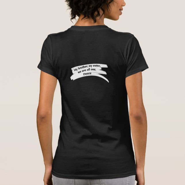 Paint Stroke Wipe Peace Message T-Shirt (Back)
