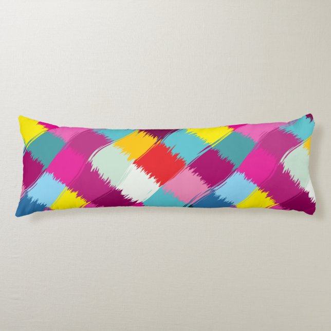 Paint strokes abstract design body cushion (Front)
