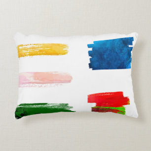 Paint strokes blobs glitter splat decorative cushion