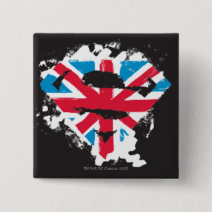 Paint Strokes British S-Shield 15 Cm Square Badge