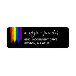 Paint Strokes Pride Flag Wedding