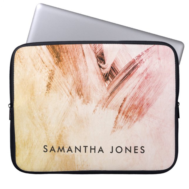 Paint Strokes Texture mud Laptop Sleeve (Front)