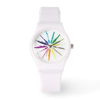 Paint Strokes Watch (white)