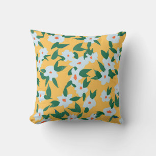 Paint-style vintage floral fabric pattern. cushion