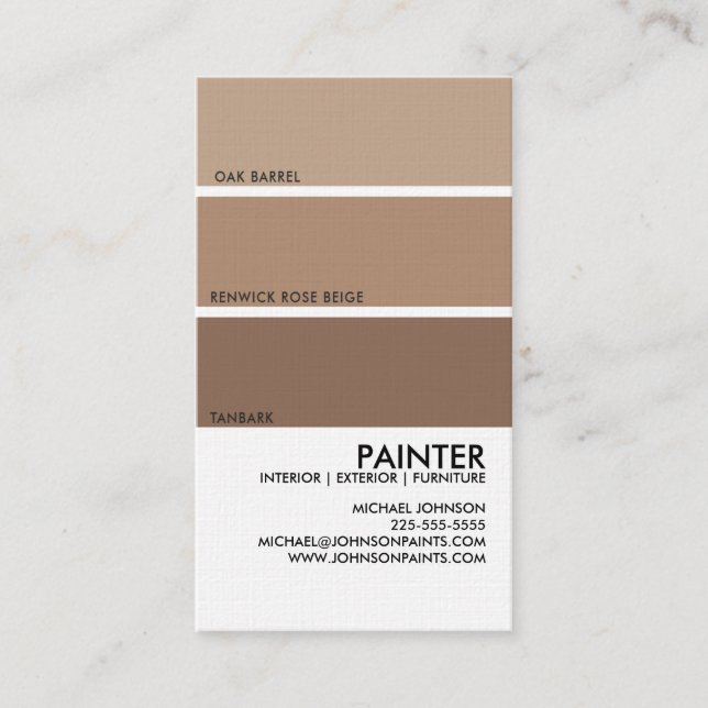 Paint Swatch Business Card (Front)