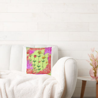 Paint Swatch Floral Cushion