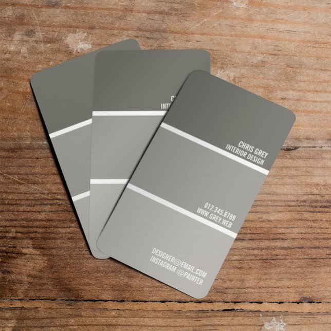 Paint Swatch | Warm Grey Paint Chips | Painter Business Card (Creator Uploaded)