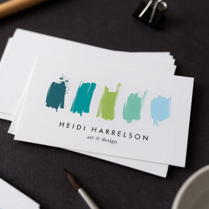 Paint Swatches Blue/Green Business Card