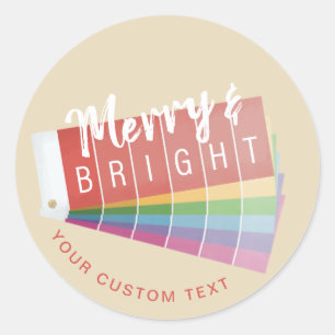 Paint Swatches Corporate/Business Merry & Bright Classic Round Sticker