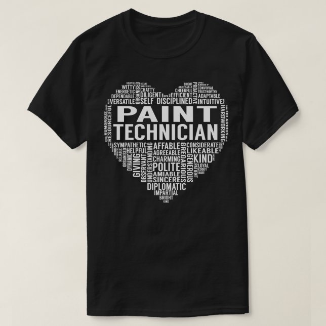 Paint Technician Heart T-Shirt (Design Front)
