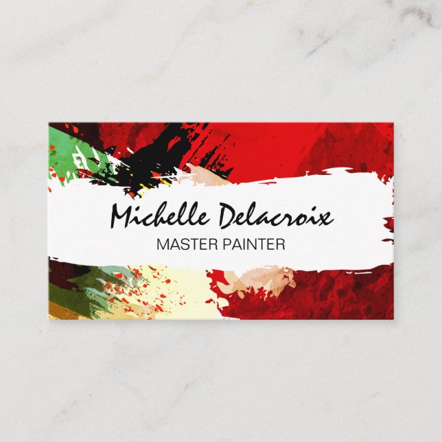 Paint Texture | Artistic Creative Background Business Card (Front)