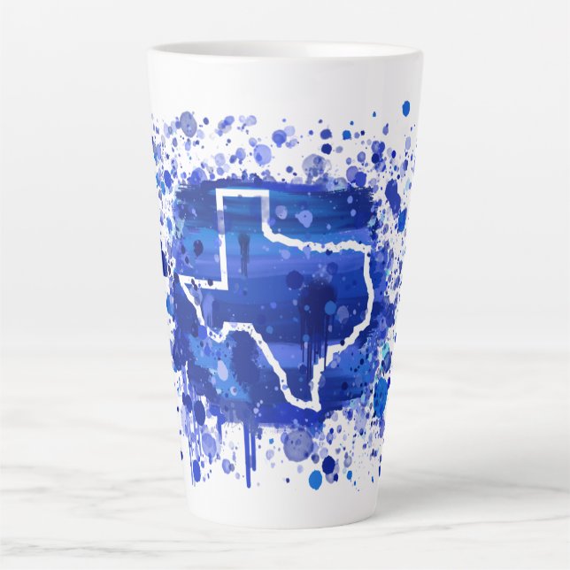 "Paint the Mother Blue" Texas Ed. 1 Latte Mug (Front)