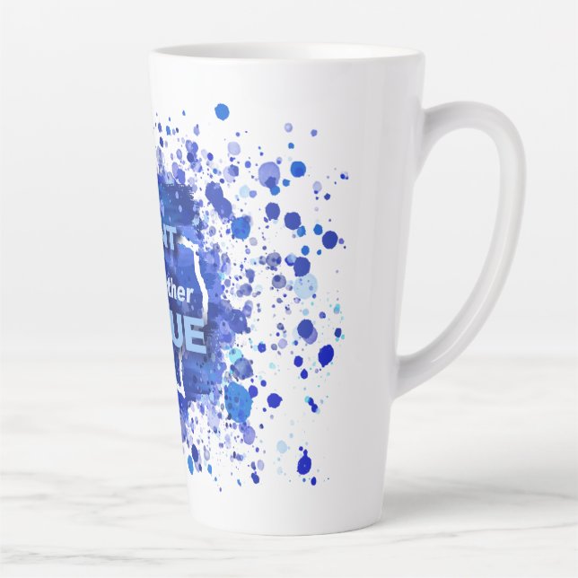 "Paint the Mother Blue" Texas Ed. 2 Latte Mug (Right)