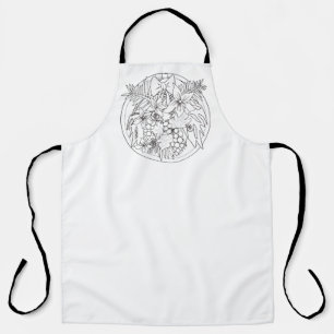 Paint the picture yourself a tropical pattern  apron