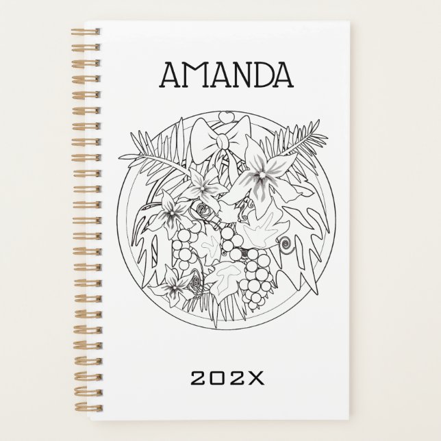 Paint the picture yourself a tropical pattern planner (Front)