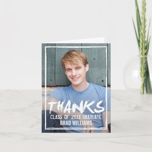 Paint The Town Graduation Thank You Card (Front)