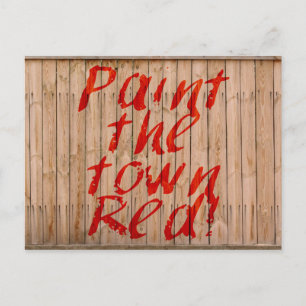 Paint The Town Red Postcard