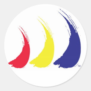 Paint-The-Wind Splashy Sails_sticker Classic Round Sticker
