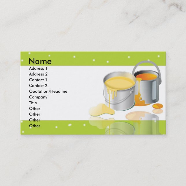 Paint Tins Business Card (Front)