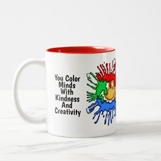 Paint Tube Smile Teacher Mug (Left)