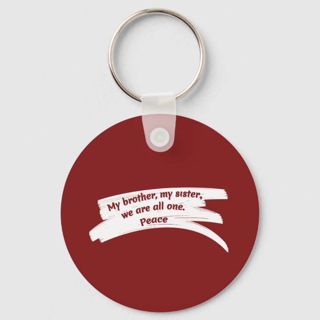 Paint Wipe Peace Message Key Ring (Front)