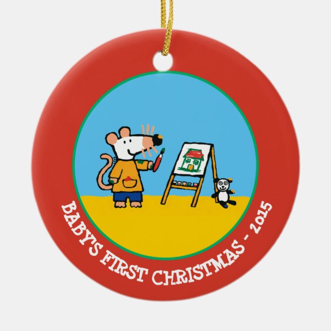 Paint with Maisy! Ceramic Tree Decoration (Front)