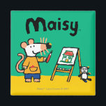 Paint with Maisy! Magnet<br><div class="desc">Painting is fun--and messy! In this image from "Maisy Goes to Preschool, " (published by Candlewick Press and illustrated by Lucy Cousins), Mr. Peacock and Dotty proudly display some finished paintings while Maisy works hard on creating a green painted house. Maisy and Dotty look even cuter than usual with splotches...</div>