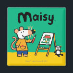 Paint with Maisy! Magnet<br><div class="desc">Painting is fun--and messy! In this image from "Maisy Goes to Preschool, " (published by Candlewick Press and illustrated by Lucy Cousins), Mr. Peacock and Dotty proudly display some finished paintings while Maisy works hard on creating a green painted house. Maisy and Dotty look even cuter than usual with splotches...</div>