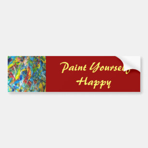 Paint Yourself Happy Bumper Sticker