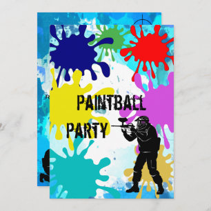 Paintball 21st Birthday Invitation