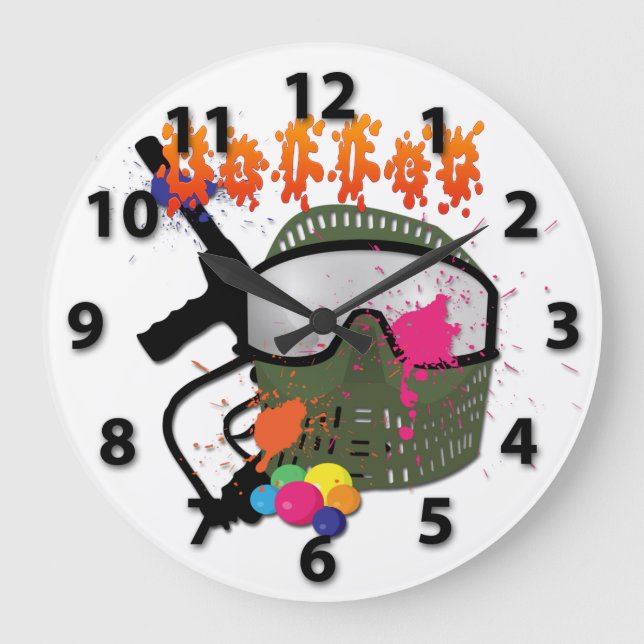 Paintball - Baller Round Wall Clock (Front)