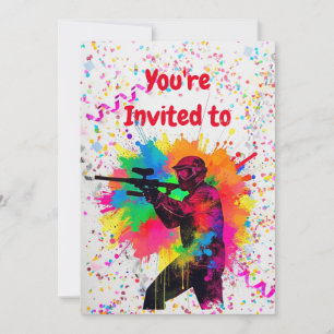 Paintball Birthday Party Invitation