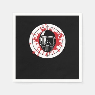 Paintball Bullseye Paintball Target Player Marker  Napkin