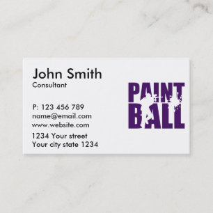 Paintball Business Card