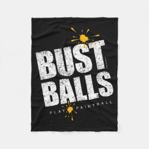 Paintball Bust Balls Fleece Blanket