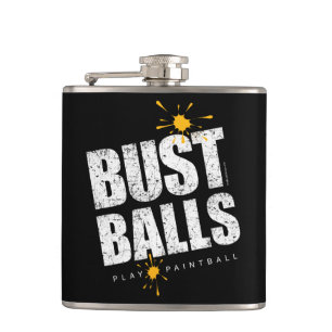 Paintball Bust Balls Hip Flask