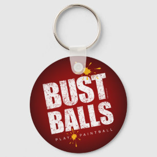 Paintball Bust Balls Key Ring