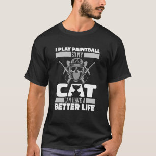 Paintball Cat Paintballer Paintballing Paintball T-Shirt