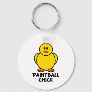 Paintball Chick Key Ring