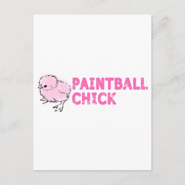 Paintball Chick Postcard (Front)