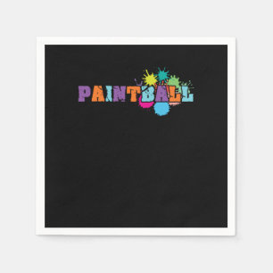 Paintball Colour Splat Paintball Game Marker Gift Napkin